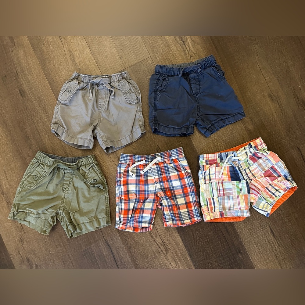 babyGap 12-18m Shorts Set - Navy, Olive, Tan, Plaid